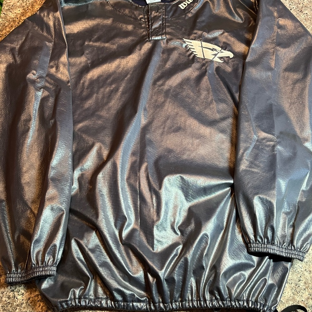 Vintage Wilson Warm up Waterproof Pullover Softball Baseball Golf Size L